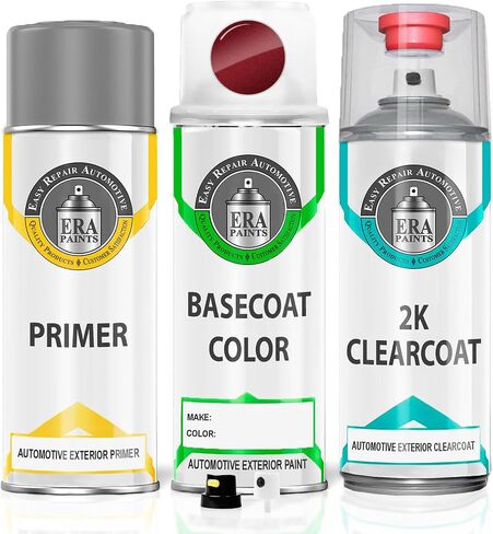 ERA Paints P26 - Rally Red Metallic for MITSUBISHI Exact Match Automotive Touch Up Paint Spray - 2K Premium Kit in Saudi Arabia