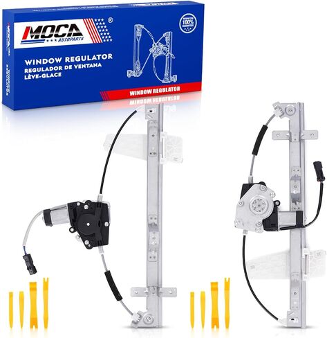 MOCA 2 Pcs Front Left Right Power Window Regulator w/Motor Fit 2001.03-2004 for Jeep Grand Cherokee WJ Series L6 4.0L, 2001.03-2004 for Jeep Grand Cherokee WJ Series V8 4.7L Sport Utility in Saudi Arabia