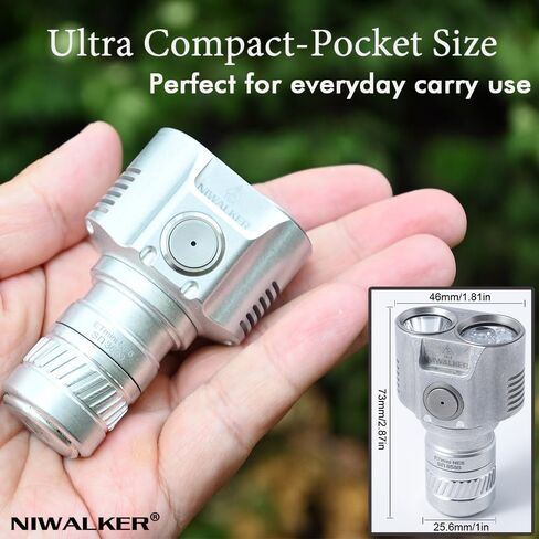 ETmini NE6 Flashlight, Magnetic Tailcap Handheld Flashlights, Type-C Rechargeable,3200LUMEN Lumen EDC LED Pocket Flashlight,Battery Included - CW & NW (Red-NE6) in Saudi Arabia