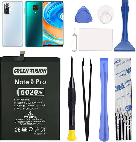 GREEN FUSION for Galaxy S22 Ultra Battery Replacement Kit, Capacity Li-ion Battery Compatible with Samsung S22 Ultra, Includes Repair Tools & Instruction in Saudi Arabia