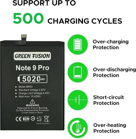 GREEN FUSION for Galaxy S22 Ultra Battery Replacement Kit, Capacity Li-ion Battery Compatible with Samsung S22 Ultra, Includes Repair Tools & Instruction in Saudi Arabia