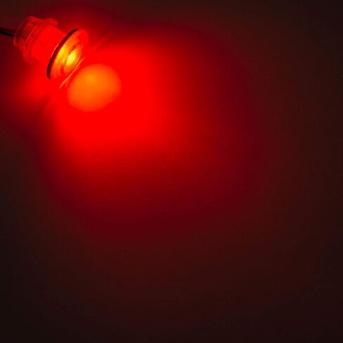 Recpro Round Red 12V LED LiveWell مجاملة الضوء قارب البحرية RV | مقاوم للماء (2 عبوة) in Kuwait