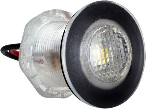 Recpro Round Red 12V LED LiveWell مجاملة الضوء قارب البحرية RV | مقاوم للماء (2 عبوة) in Kuwait