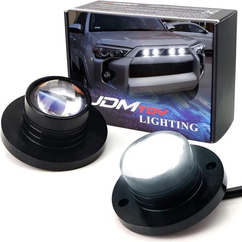 iJDMTOY Pair 12-Chipset High Power LED Surface Flush Mount Spot Light Kit Compatible with Jeep Truck SUV 4x4 Side Markers, DRL/Driving Lights, Solid White Color in Saudi Arabia