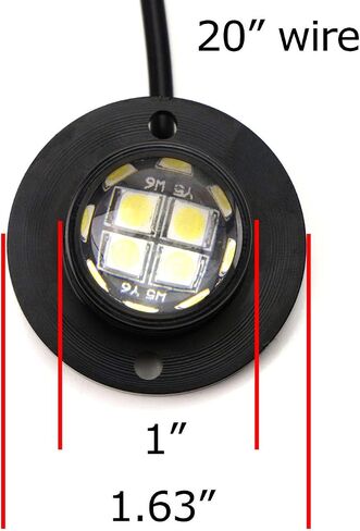 iJDMTOY Pair 12-Chipset High Power LED Surface Flush Mount Spot Light Kit Compatible with Jeep Truck SUV 4x4 Side Markers, DRL/Driving Lights, Solid White Color in Saudi Arabia