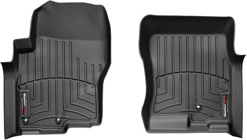 WeatherTech Custom Fit FloorLiners for Frontier, Equator - 1st Row (441761), Black in Saudi Arabia