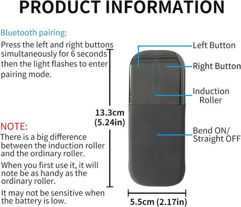 Wireless Arc Touch Mouse, Foldable Computer Mice with USB Receiver Slim, Optical Folding Mice for Microsoft Laptop Computer PC -Black in Saudi Arabia