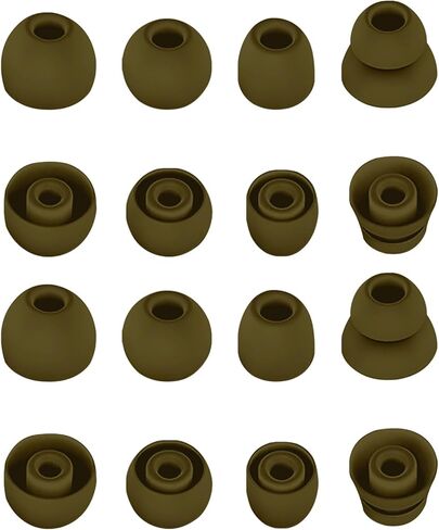 Silicone Tips Replacement Earbuds Tips for Beats Powerbeats Pro Ear Tips Eartip Fit in The Charging Case Ear Covers, S/M/L, Double Flange, 4 Pairs, Army Green in Kuwait