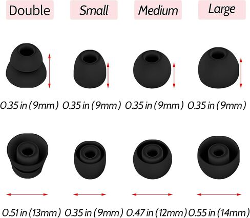 Silicone Tips Replacement Earbuds Tips for Beats Powerbeats Pro Ear Tips Eartip Fit in The Charging Case Ear Covers, S/M/L, Double Flange, 4 Pairs, Army Green in Saudi Arabia