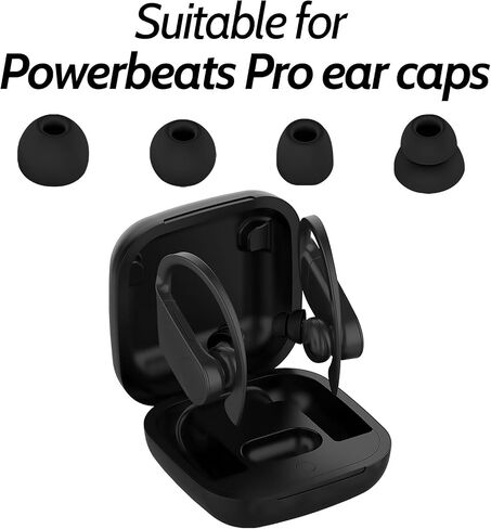 Silicone Tips Replacement Earbuds Tips for Beats Powerbeats Pro Ear Tips Eartip Fit in The Charging Case Ear Covers, S/M/L, Double Flange, 4 Pairs, Army Green in Saudi Arabia