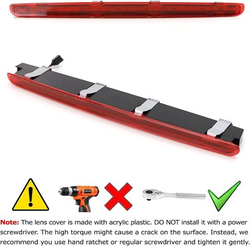 IJdmtoy OEM-spec العدسة الحمراء الكاملة LED Trunk Lid Third Brake Light Bar Assembating مع 2000-2007 Mercedes-Benz W203 C-Class سيدان in Saudi Arabia