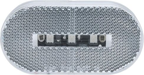 LONG HAUL 4"x2" LED Oblong Marker Light w/Reflex | Surface Mounted | 12v DC | Simple 2-Wire Installation for Trailers, RVs, and Trucks (Clear/Amber, 4 Pack) in Kuwait