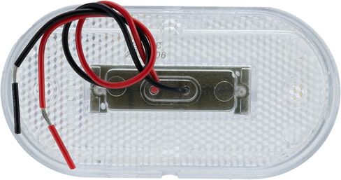 LONG HAUL 4"x2" LED Oblong Marker Light w/Reflex | Surface Mounted | 12v DC | Simple 2-Wire Installation for Trailers, RVs, and Trucks (Clear/Amber, 4 Pack) in Kuwait