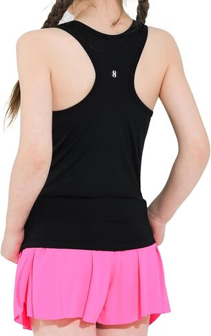 Girls Tank Tops Racerback Crewneck Sleeveless Athletic Quick Dry Shirts Workout Yoga 5-14 Years in Kuwait