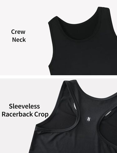 Girls Tank Tops Racerback Crewneck Sleeveless Athletic Quick Dry Shirts Workout Yoga 5-14 Years in Kuwait