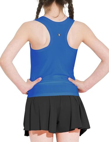 الفتيات توبخ قمم Racerback Crewneckless Athleless Athletic Quick Dry Dryts التمرين اليوغا 5-14 سنة in Kuwait