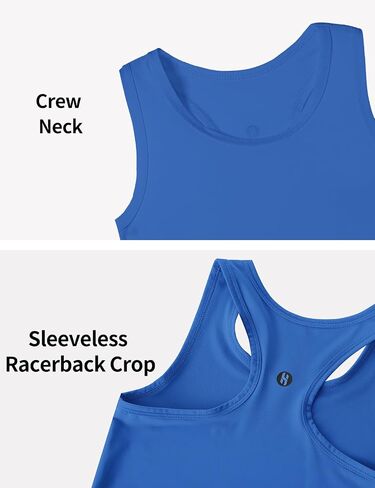 الفتيات توبخ قمم Racerback Crewneckless Athleless Athletic Quick Dry Dryts التمرين اليوغا 5-14 سنة in Kuwait