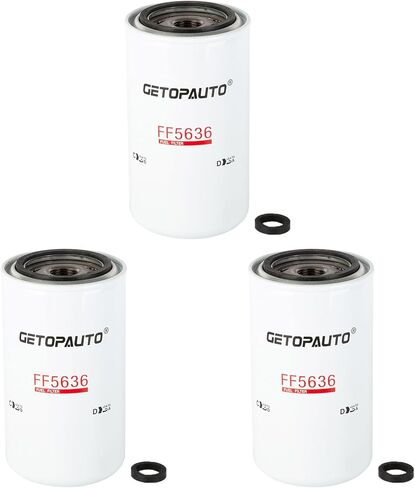 FF5636 Fuel Filter Compatible with Cummins ISC8.3 ISL9 ISB6.7 Engines for International Kenworth Mack Peterbilt Trucks Replaces FF5813,4940647,P550879,BF7924,33936(Set of 3) in Saudi Arabia