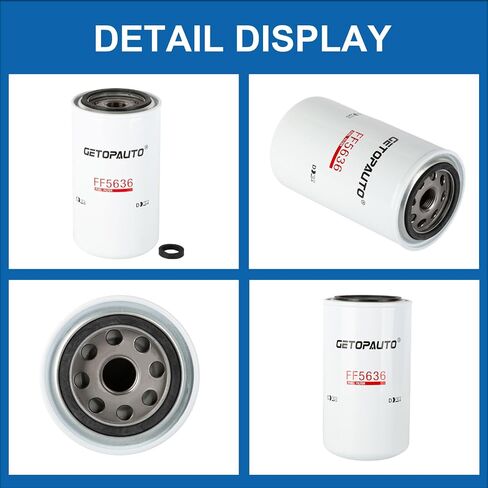 FF5636 Fuel Filter Compatible with Cummins ISC8.3 ISL9 ISB6.7 Engines for International Kenworth Mack Peterbilt Trucks Replaces FF5813,4940647,P550879,BF7924,33936(Set of 3) in Saudi Arabia