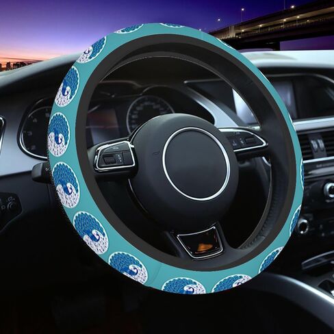 Light Blue Sky Car Steering Wheel Cover White and Blue Steering Wheel Cover Car Decor Suitable for Most Vehicles Including Trucks and SUV in Kuwait