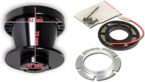 W-POWER, 6-Bolt Aluminum Steering Wheel Hub Adapter Compatible with Toyota Corolla Celica MR2 Passao Tercel Camry 4Runner Land Cruizer Supra Hub Adapter (Black) in Saudi Arabia
