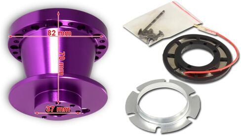 W-POWER, 6-Bolt Aluminum Steering Wheel Hub Adapter Compatible with Toyota Corolla Celica MR2 Passao Tercel Camry 4Runner Land Cruizer Supra Hub Adapter (Black) in Saudi Arabia