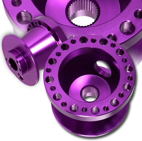 W-POWER, 6-Bolt Aluminum Steering Wheel Hub Adapter Compatible with Toyota Corolla Celica MR2 Passao Tercel Camry 4Runner Land Cruizer Supra Hub Adapter (Black) in Saudi Arabia