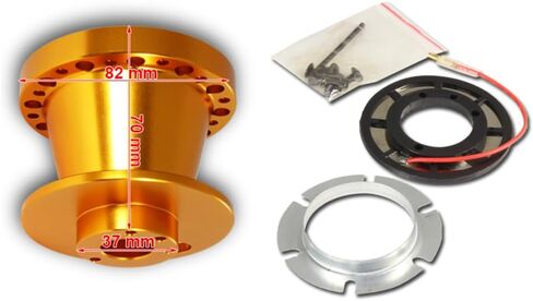 W-POWER, 6-Bolt Aluminum Steering Wheel Hub Adapter Compatible with Toyota Corolla Celica MR2 Passao Tercel Camry 4Runner Land Cruizer Supra Hub Adapter (Black) in Saudi Arabia
