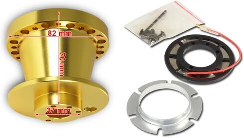 W-POWER, 6-Bolt Aluminum Steering Wheel Hub Adapter Compatible with Toyota Corolla Celica MR2 Passao Tercel Camry 4Runner Land Cruizer Supra Hub Adapter (Black) in Saudi Arabia