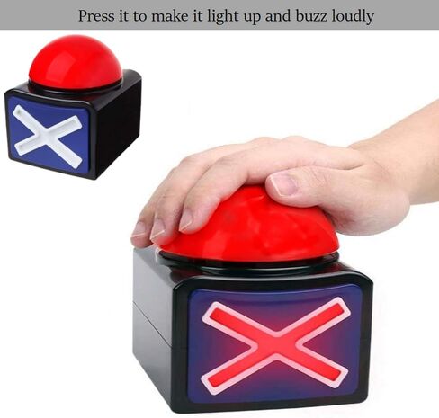 Ribosy 4 Pack Game Game Assure ، و Buzzer مع الأضواء ومسابقة Trivia Sound Got Talent Buzzer ، و Buzzer Bushons for Game Show in Kuwait