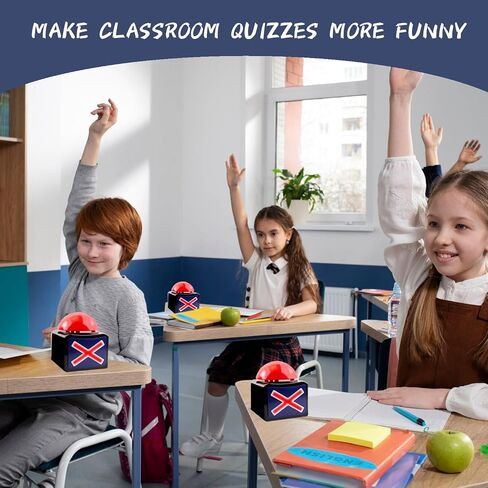 Ribosy 4 Pack Game Game Assure ، و Buzzer مع الأضواء ومسابقة Trivia Sound Got Talent Buzzer ، و Buzzer Bushons for Game Show in Kuwait