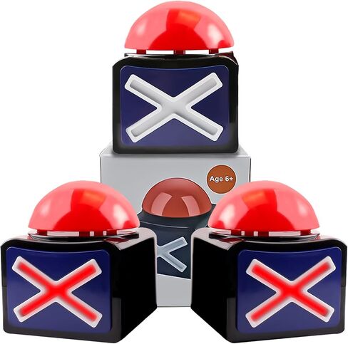 Ribosy 4 Pack Game Game Assure ، و Buzzer مع الأضواء ومسابقة Trivia Sound Got Talent Buzzer ، و Buzzer Bushons for Game Show in Kuwait