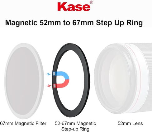 Kase Magnetic 49-77mm 49mm to 77mm Filter Step-Up Adapter Ring for Wolverine Magnetic Filters in Saudi Arabia