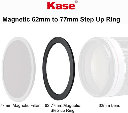 Kase Magnetic 49-77mm 49mm to 77mm Filter Step-Up Adapter Ring for Wolverine Magnetic Filters in Saudi Arabia