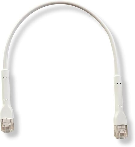 Premium Bendable Slim Patch Cord, 10ft White, UTP Cat 6A 10G, 50Micron, 30AWG, TPE, 3.6mm Diameter, Ethernet Cable, High-Speed Network Cable, Durable, Flexible, Low Profile in Saudi Arabia