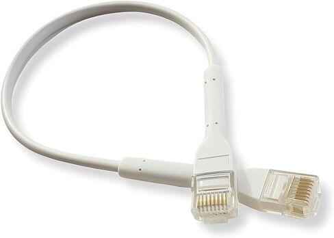 Premium Bendable Slim Patch Cord, 10ft White, UTP Cat 6A 10G, 50Micron, 30AWG, TPE, 3.6mm Diameter, Ethernet Cable, High-Speed Network Cable, Durable, Flexible, Low Profile in Saudi Arabia