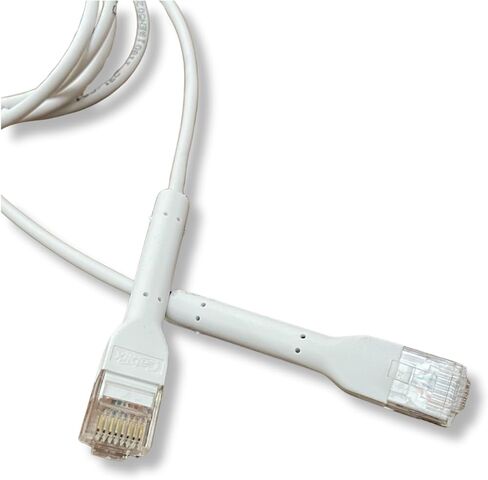 Premium Bendable Slim Patch Cord, 10ft White, UTP Cat 6A 10G, 50Micron, 30AWG, TPE, 3.6mm Diameter, Ethernet Cable, High-Speed Network Cable, Durable, Flexible, Low Profile in Saudi Arabia