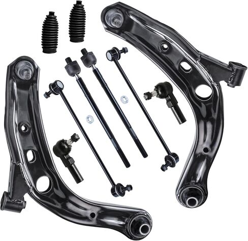 Detroit AXLE - الطرف الأمامي 10PC مجموعة التعليق لعام 2001-2006 MAZDA MPV 2002 2003 2004 ، 2 أذرع التحكم السفلية مع مفاصل الكرة ، 4 قضبان ربط داخلية وخارجية ، 2 صلات بارى ، 2 أحذية ، بديلة in Saudi Arabia
