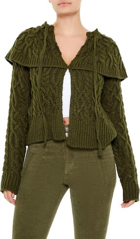 Forever 21 Women's Foldover Cardigan Sweater in Saudi Arabia