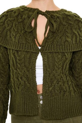 Forever 21 Women's Foldover Cardigan Sweater in Saudi Arabia