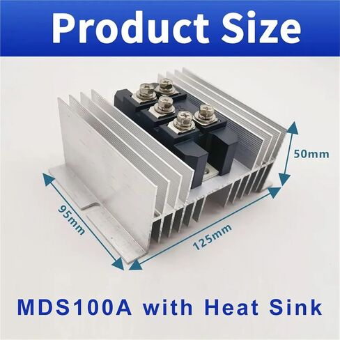 AC إلى MDS100A/1600V وحدة الجسر ثلاث مراحل من 3 طور الجسر مقوم الجسر الجسر مع بالوعة الحرارة in Saudi Arabia