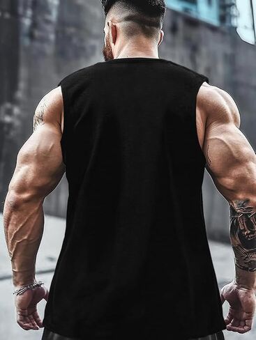 الرجال المضحكين GRPAHIC TANK TOPS تجريب كمال الأجسام الصال in Saudi Arabia
