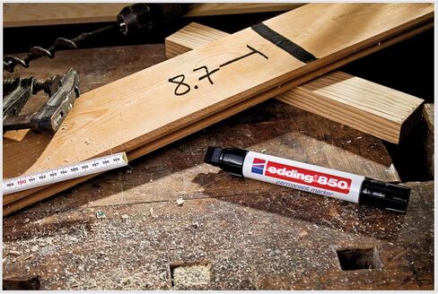 edding 850 permanent marker - green - 1 pen - chisel nib 5-15 mm - for bold markings -waterproof, quick-drying, smear-proof pens - for cardboard, plastic, glass, wood, metal and fabric in Kuwait