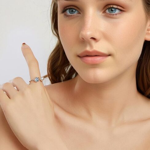 Shysnow Ocean Sea Animal Ring for Women Sterling Silver 925 Turtle Starfish Mermaid Conch Seashell Fish Pearl Ring with Blue Cubic Zirconias Summer Beach Jewelry in Kuwait