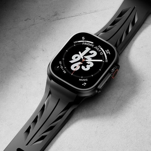 Sports Silicone Band Compatible with Apple Watch Ultra 2/1 49mm Bands for Men,Luxury Supercar Rubber Strap for iWatch Series 10 46mm, 9/8/7 45mm, SE2/SE 6/5/4 44mm, 3/2/1 42mm in Saudi Arabia