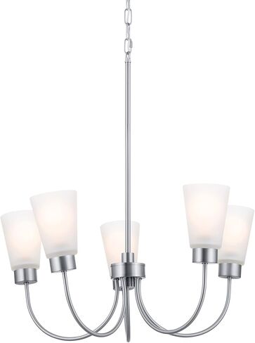 ثريا Kichler Erma 3-Light مع الزجاج المحفور الساتان ، ومثبتة إضاءة السقف التقليدية المحدثة لغرفة المعيشة ، أو غرفة الطعام ، أو غرفة النوم ، أو البهو باللون الأسود ، (18 × 18.5 ") in Kuwait
