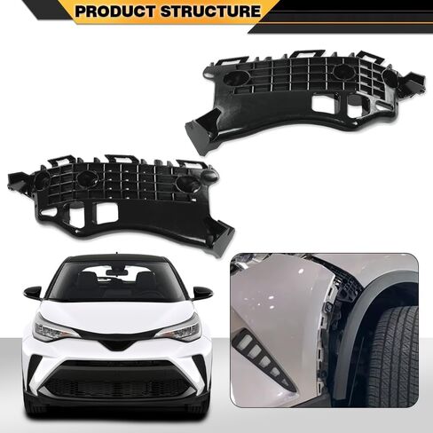 Front Bumper Support Retainer Brackets Left and Right Compatible with Toyota CHR 2018 2019 2020 52535F4010 52536F4010 TO1043134 TO1042134 in Saudi Arabia