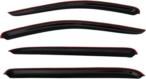 Window Visor متوافق مع 2006-2009 Dodge Ram Mega Cab ، نمط نحيف الصف الدرجة أكريليك غير مصبوغ Black Sun Rain Shade Guard Deflector Air Deflect in Saudi Arabia