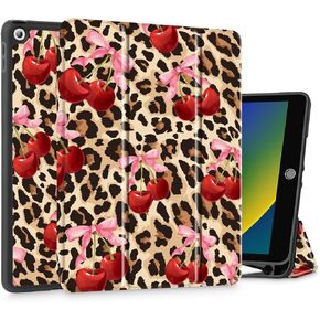 May Chen Case لـ iPad 10.2 بوصة 2021 2020 2019 جيل iPad 9/8/7 مع حامل قلم رصاص ، حالة وقائية من الحامل النحيف مع ظهر TPU الناعم ، غطاء النوم/الاستيقاظ ، المجردة ، الأزهار المجردة in Kuwait