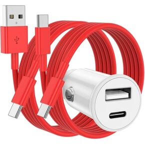 بالنسبة إلى iPhone 16 15 Pro Max Car Charger Charging Fast Charging ، [Apple MFI Certified] 40W PORT DUAL USB C CAR ADAPTER مع كابل شحن USB C 6FT CONS لـ iPhone 16 Plus/16 Pro Max/15 Pro Max ، iPad-white in Kuwait